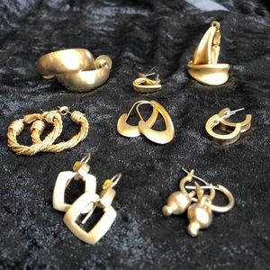 Brushed Gold Earrings Bundle